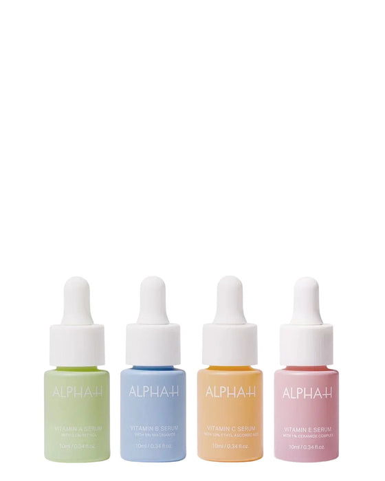 Set seruri pentru față Alpha-H Vitamin A + Vitamin B + Vitamin C + Vitamin E, 4 x 10 ml