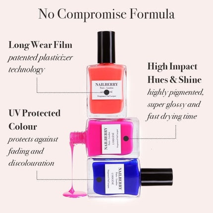 Lac de unghii Nailberry L'Oxygéné, Rouge, 15ml