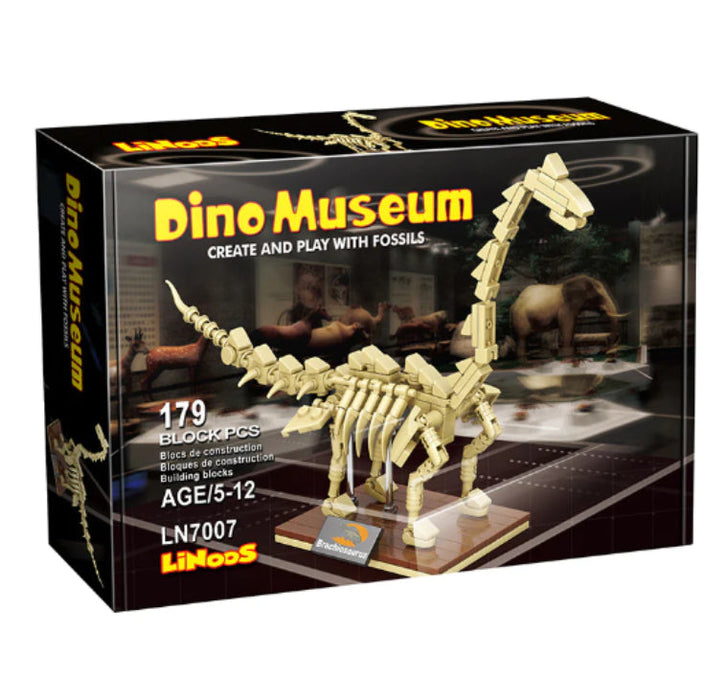 Set de construcție Linoos Dino Museum, Brachiosaurus, 179 piese, 5-12 ani