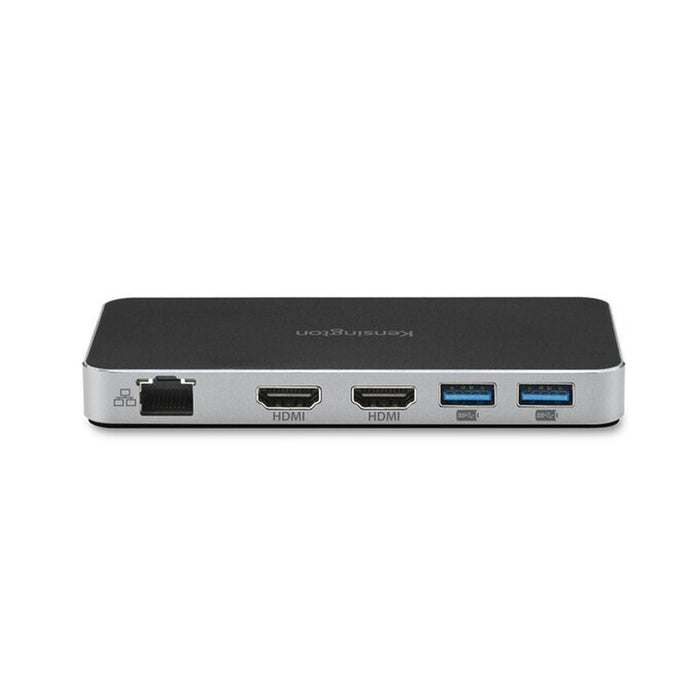 Hub USB Kensington Replicador móvil 4K dual USB-C sin controladores UH1460P con alimentación pass-through de 85 W Negru/Argintiu