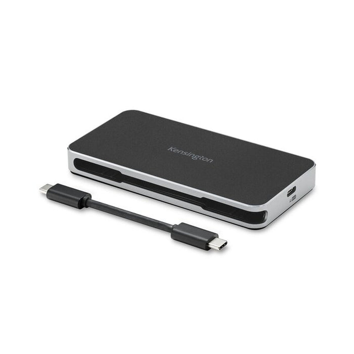 Hub USB Kensington Replicador móvil 4K dual USB-C sin controladores UH1460P con alimentación pass-through de 85 W Negru/Argintiu