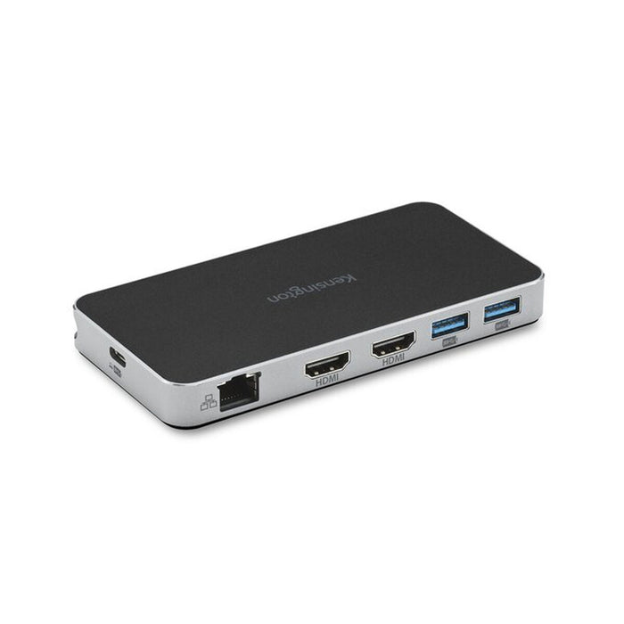Hub USB Kensington Replicador móvil 4K dual USB-C sin controladores UH1460P con alimentación pass-through de 85 W Negru/Argintiu