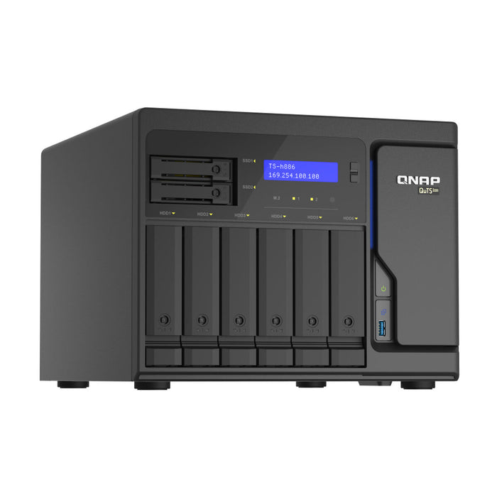 Stocare în Rețea NAS Qnap TS-H886-D1602-8G Negru