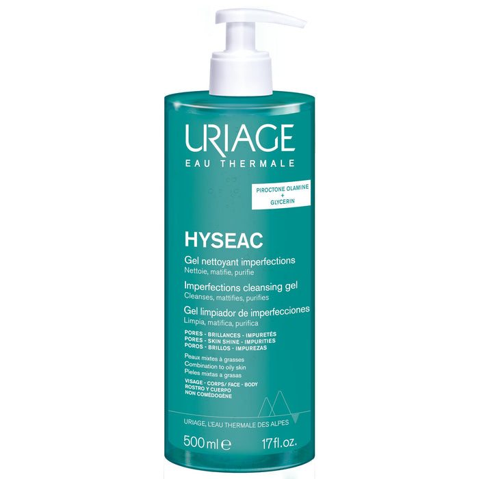 Gel de curățare față și corp Uriage Hyseac Imperfections, pentru ten mixt/gras, fără săpun