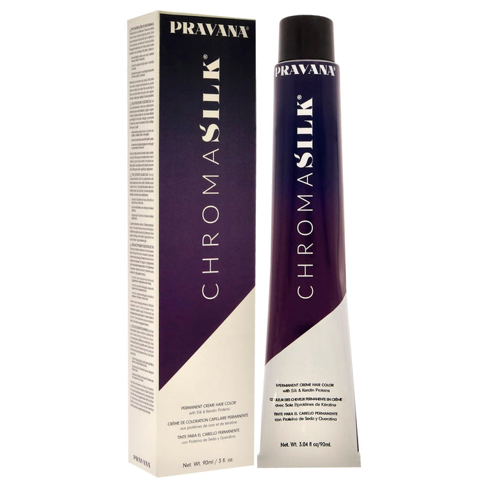 Vopsea de păr cremă, PRAVANA ChromaSilk 7.40 Bright Copper Blonde, 3 oz