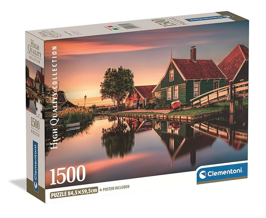 Puzzle Clementoni High Quality Collection, Zaanse Schans, 1500 piese, 84,5 × 59,5 cm