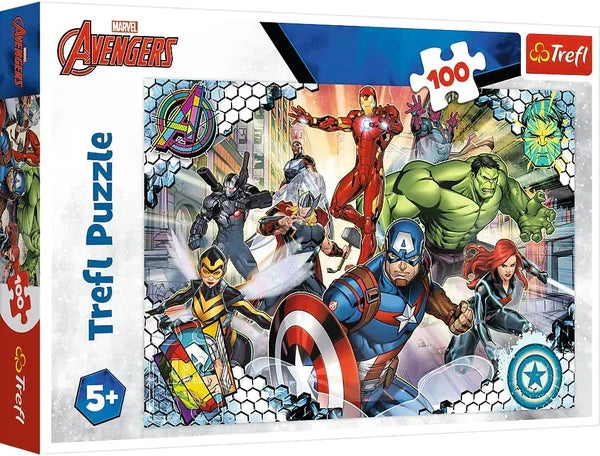 Puzzle Trefl Marvel Avengers, Răzbunătorii faimoși, 100 de piese, 5+ ani
