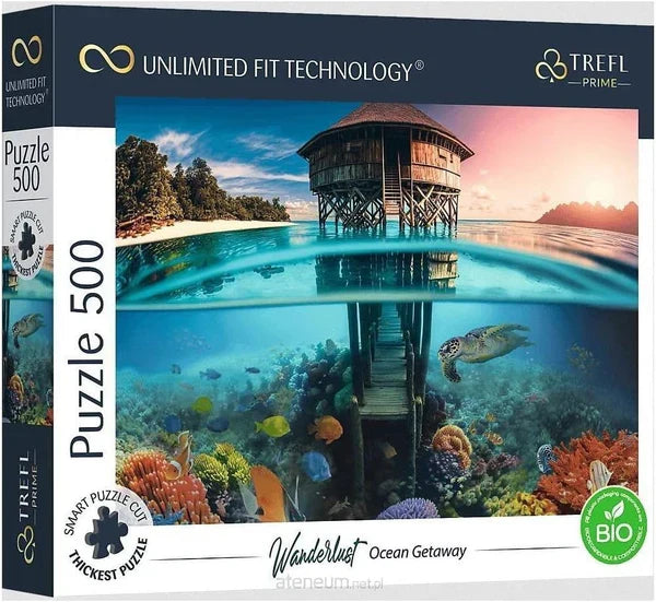 Puzzle Trefl Prime Wanderlust Ocean Getaway, 500 piese, tehnologie UFT