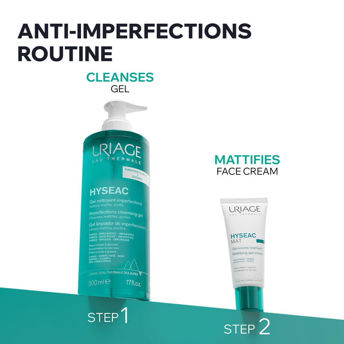 Gel de curățare față și corp Uriage Hyseac Imperfections, pentru ten mixt/gras, fără săpun