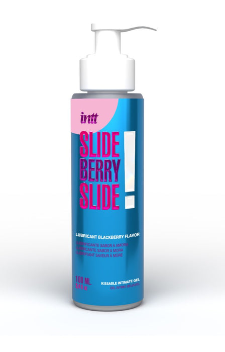 Lubrifiant pe bază de apă, Intt Slide Berry Slide!, aromă de mure, 100 ml