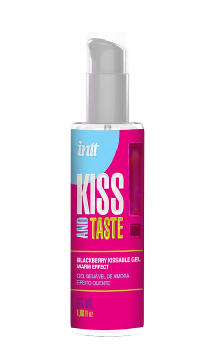 Lubrifiant cu efect de încălzire, Intt Kiss and Taste, aromă de mure, 55 ml