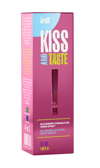 Lubrifiant cu efect de încălzire, Intt Kiss and Taste, aromă de mure, 55 ml