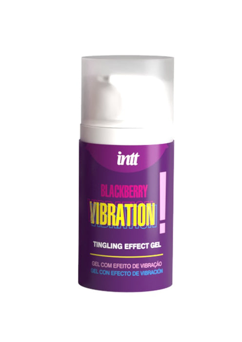 Gel intim, Intt Vibration Blackberry, aromă de mure, 15 ml