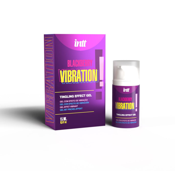 Gel intim, Intt Vibration Blackberry, aromă de mure, 15 ml