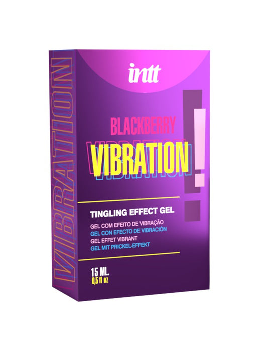 Gel intim, Intt Vibration Blackberry, aromă de mure, 15 ml