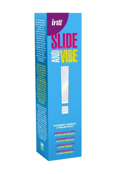 Lubrifiant pe bază de apă, Intt Slide and Vibe, aromă de mure, 35 ml