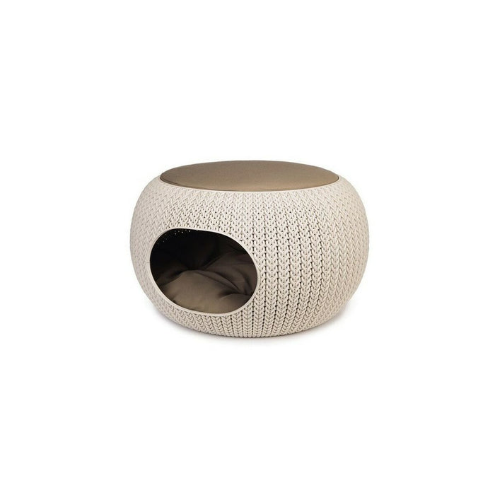 Pat pentru pisică Curver Knit Bej Nisip 6,7 x 32,5 x 6,7 cm