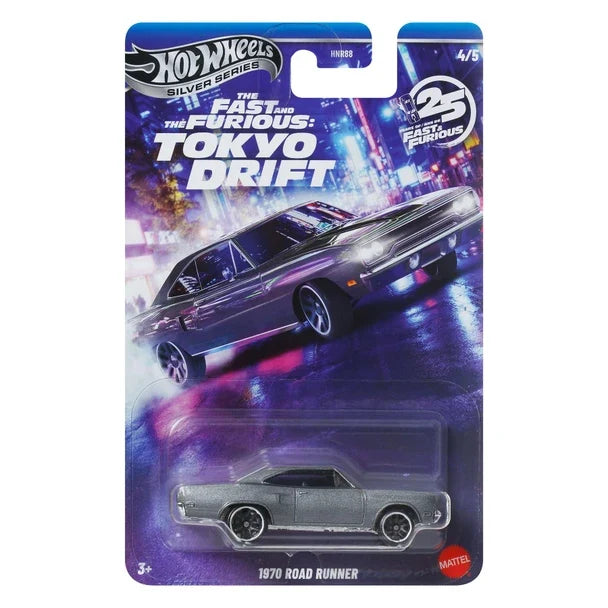 Mașinuță Mattel Hot Wheels Fast & Furious: Tokyo Drift, 1970 Road Runner, scara 1:64