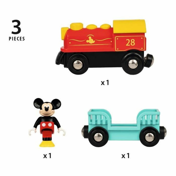 Playset Brio Micky Mouse Battery Train 3 Piese