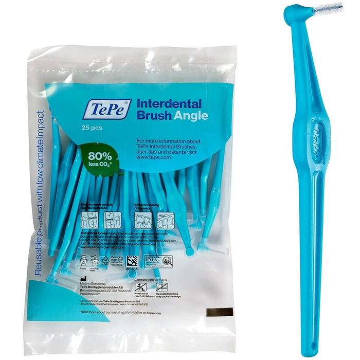 Perii interdentare Tepe Angle Albastru 0,6 mm 25 Unități