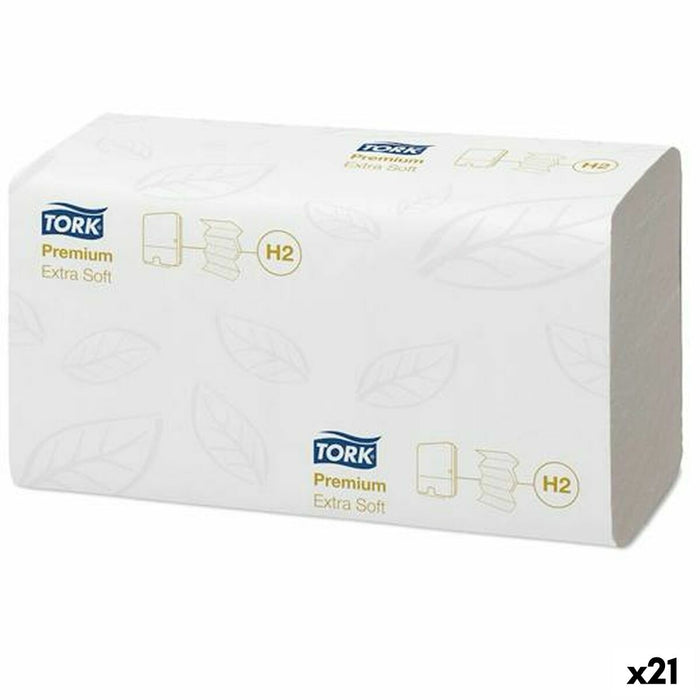 Prosop de mână din hârtie Tork Pack Alb (21 Unități)