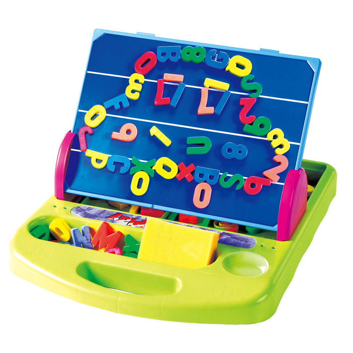 Tablă magnetică educativă PlayGo Write & Count, 90 de piese, 3+ ani