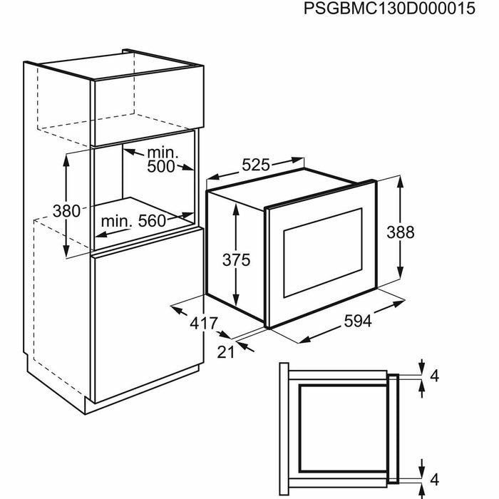 Cuptorul cu Microunde AEG MBE2657SEB  26L Negru 900 W