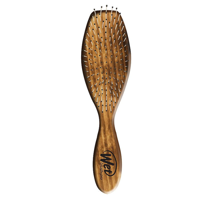 Perie de păr Wet Brush Shine Enhancer, pentru descurcare, finisaj lemn ars