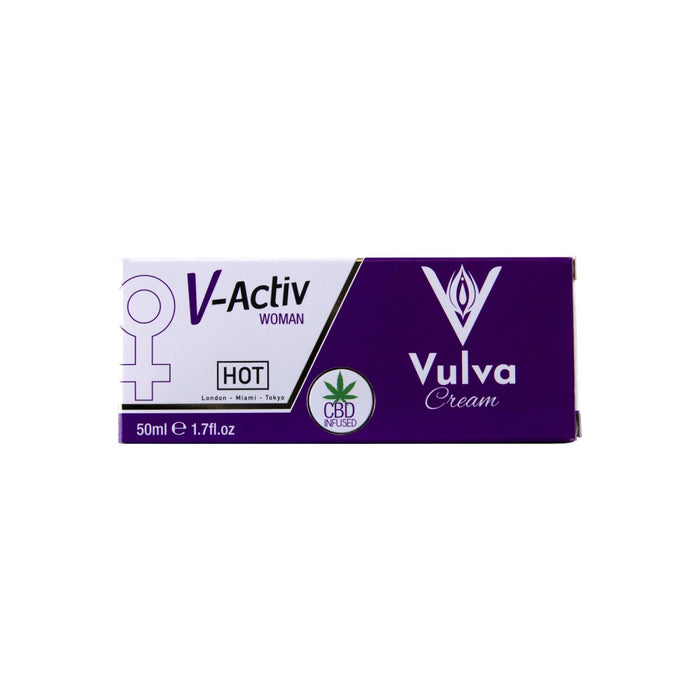 Cremă intimă, Hot V-Activ, cu CBD, 50 ml