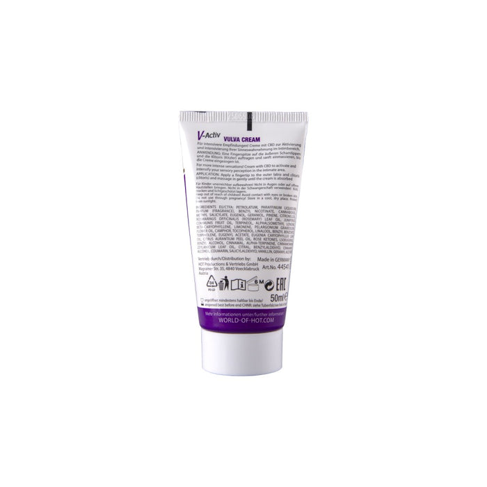 Cremă intimă, Hot V-Activ, cu CBD, 50 ml