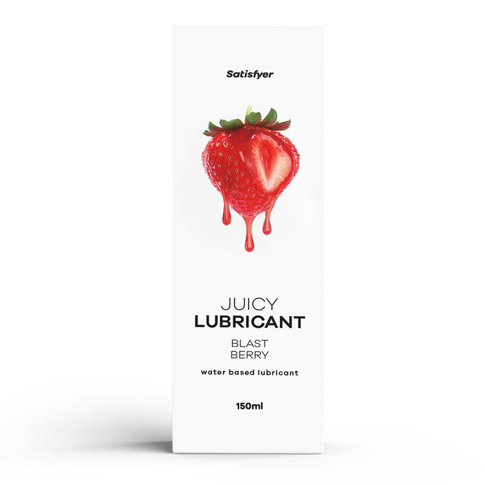 Lubrifiant pe bază de apă, Satisfyer Juicy, aromă de căpșuni, 300 ml