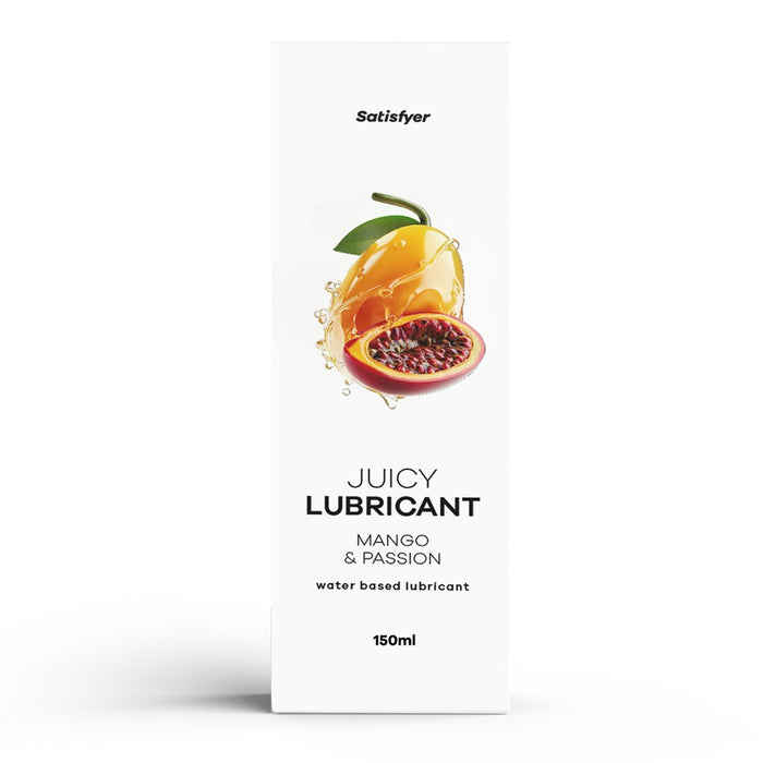 Lubrifiant pe bază de apă, Satisfyer Juicy, aromă de mango și fructul pasiunii, 300 ml