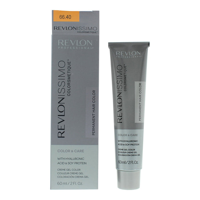 Vopsea permanentă de păr Revlon Revlonissimo Colorsmetique, nuanța 66.40 Intense Copper, 60 ml