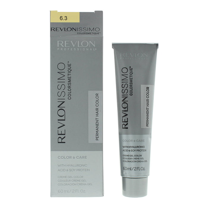 Vopsea permanentă de păr Revlon Revlonissimo Colorsmetique, nuanța 6.3 Golden Dark Blonde, 60 ml
