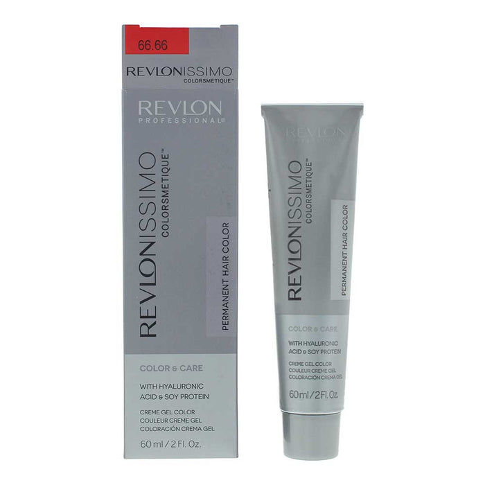Vopsea permanentă de păr Revlon Revlonissimo Colorsmetique, nuanța 66.66 Intense Purple Red, 60 ml