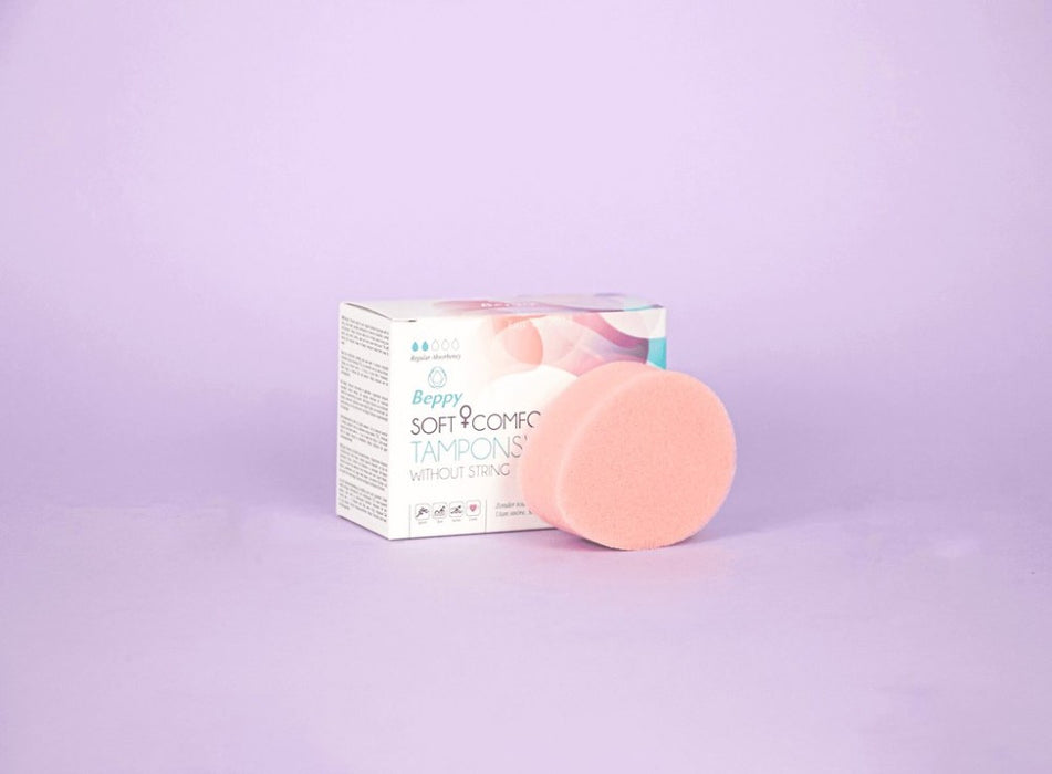 Tampoane interne tip burete lubrifiat, Asha - Beppy Soft+Comfort WET, 2 buc