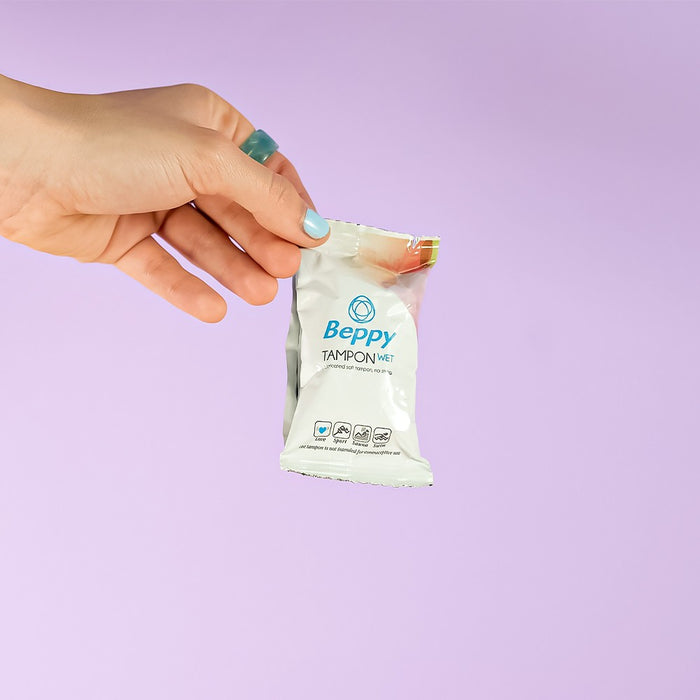 Tampoane interne tip burete lubrifiat, Asha - Beppy Soft+Comfort WET, 2 buc