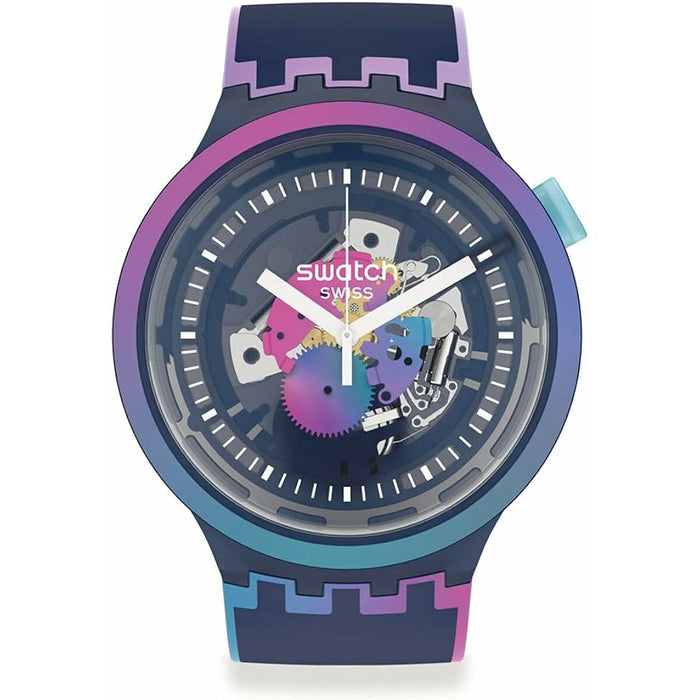 Ceas Bărbați Swatch Blue Skeleton (Ø 47 mm)