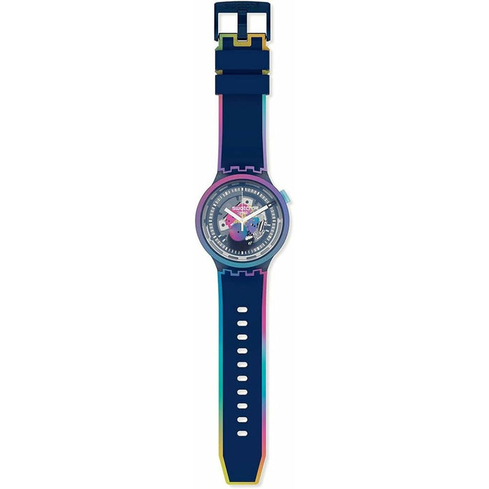 Ceas Bărbați Swatch Blue Skeleton (Ø 47 mm)