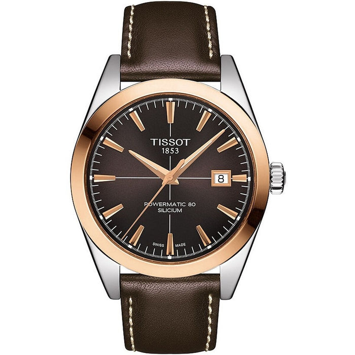 Ceas Bărbați Tissot GENTLEMAN POWERMATIC 80 SILICIUM SOLID 18K GOLD BE (Ø 40 mm)