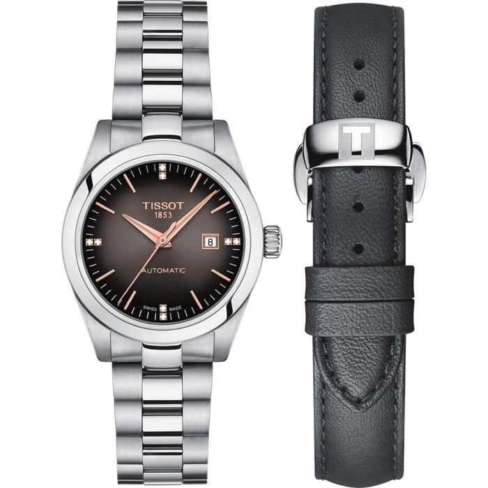 Ceas Bărbați Tissot T-MY LADY AUTOMATIC W-DIAMONDS Negru Argintiu