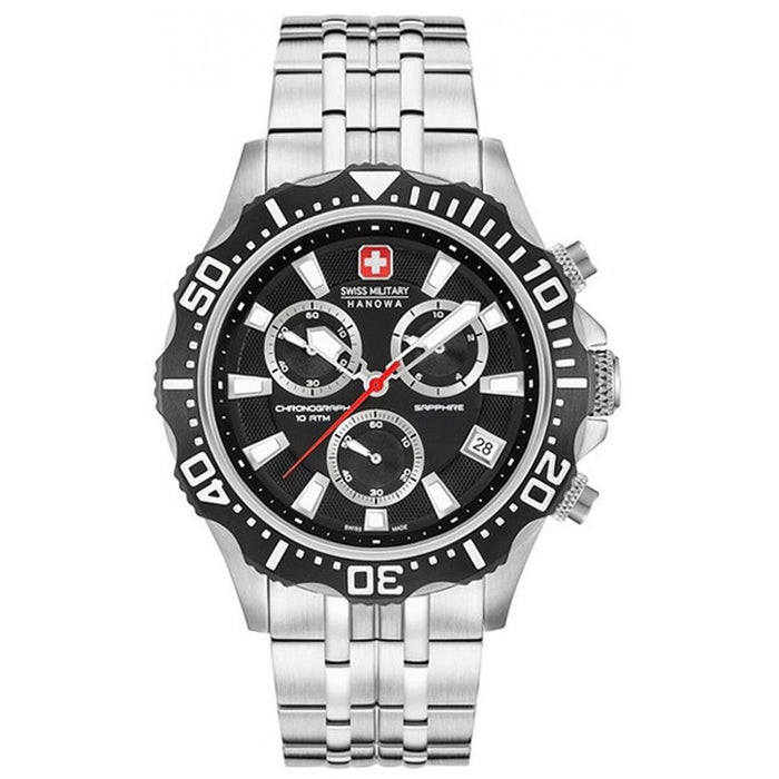 Ceas Bărbați Swiss Military Hanowa SM06-5305.04.007 Negru Argintiu