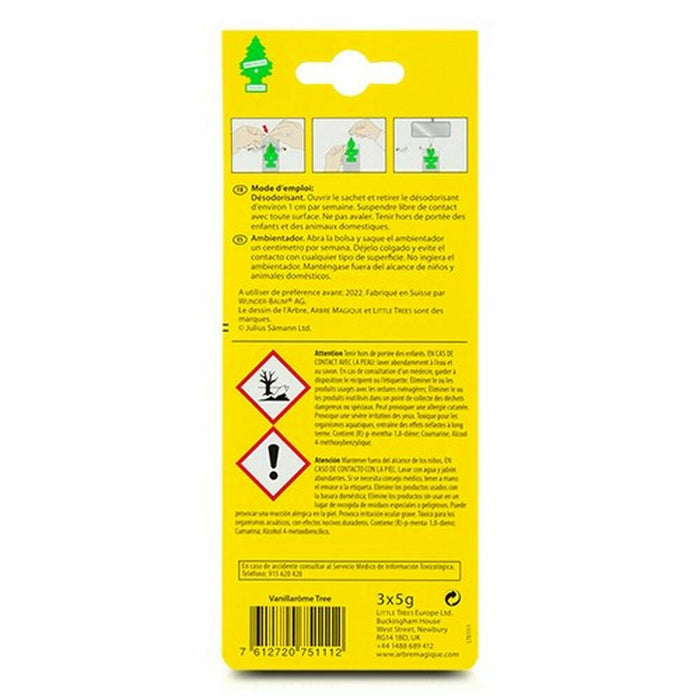 Odorizant pentru Mașină Arbre Magique PER90517 3 uds Vanilie
