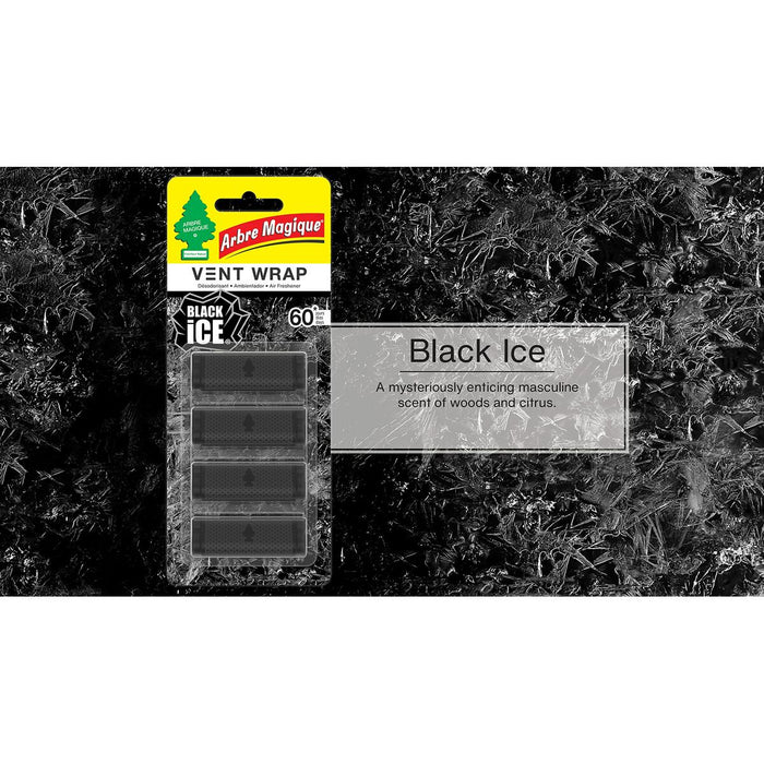 Odorizant pentru Mașină Arbre Magique PER90700 Invisible Black Ice 4 Piese