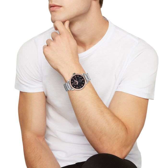 Ceas Bărbați Breil EW0590 Negru Argintiu (Ø 43 mm)