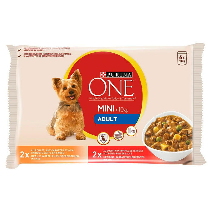 Hrană umedă Purina One Pui Vițel 4 x 100 g