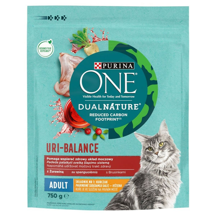 Mâncare pentru pisici Purina One DualNature Uri-Balance Adult Adult Afine Pui 750 g