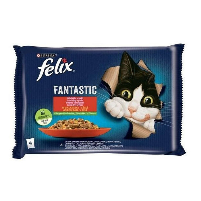Mâncare pentru pisici Purina Felix Fantastic Pui Vițel Morcov Roșie 340 g