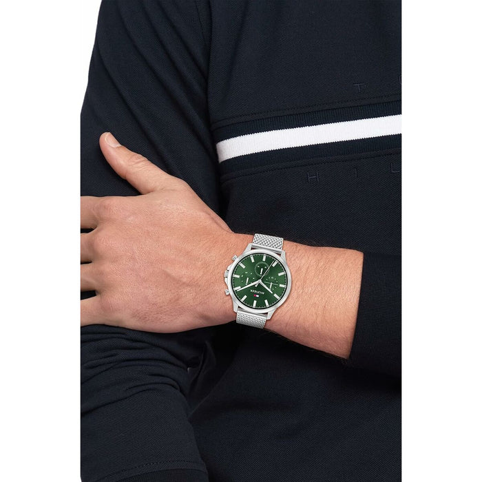 Ceas Bărbați Tommy Hilfiger 1683474 Verde Argintiu