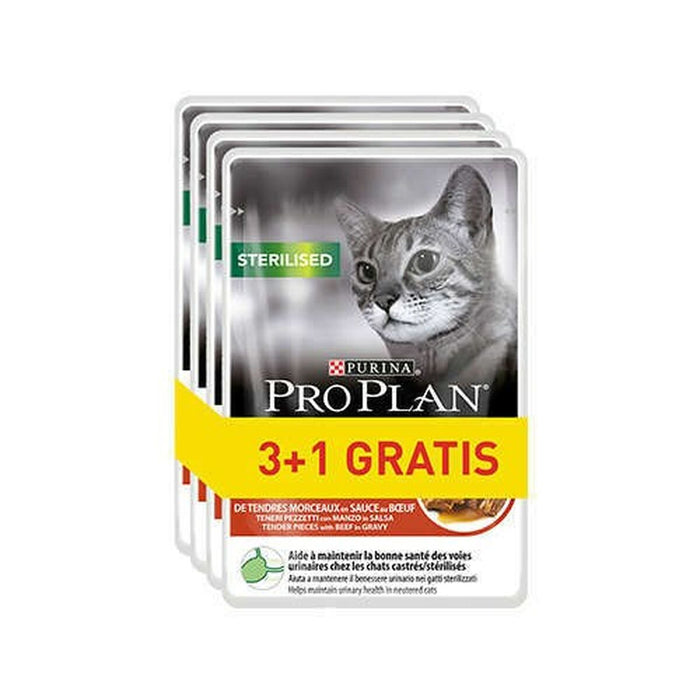 Mâncare pentru pisici Purina Pro Plan Sterilised Curcan 4 x 85 g